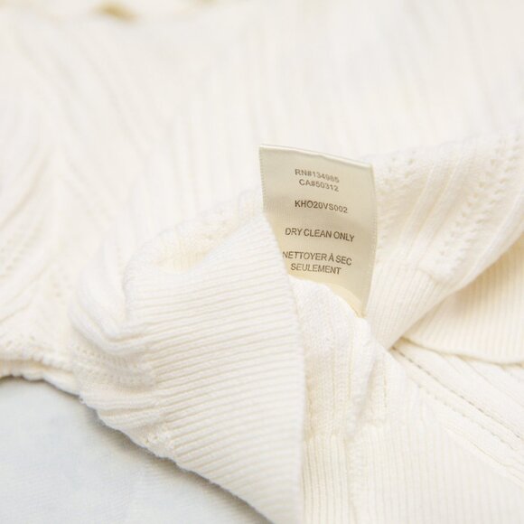 For Love & Lemons XS Camille Pointelle Knit Ruffle Crop Cardigan Top Sweater - Picture 16 of 16